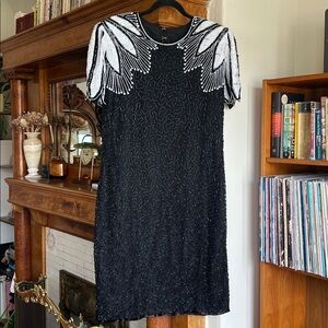 VTG Silk Beaded dress size XL